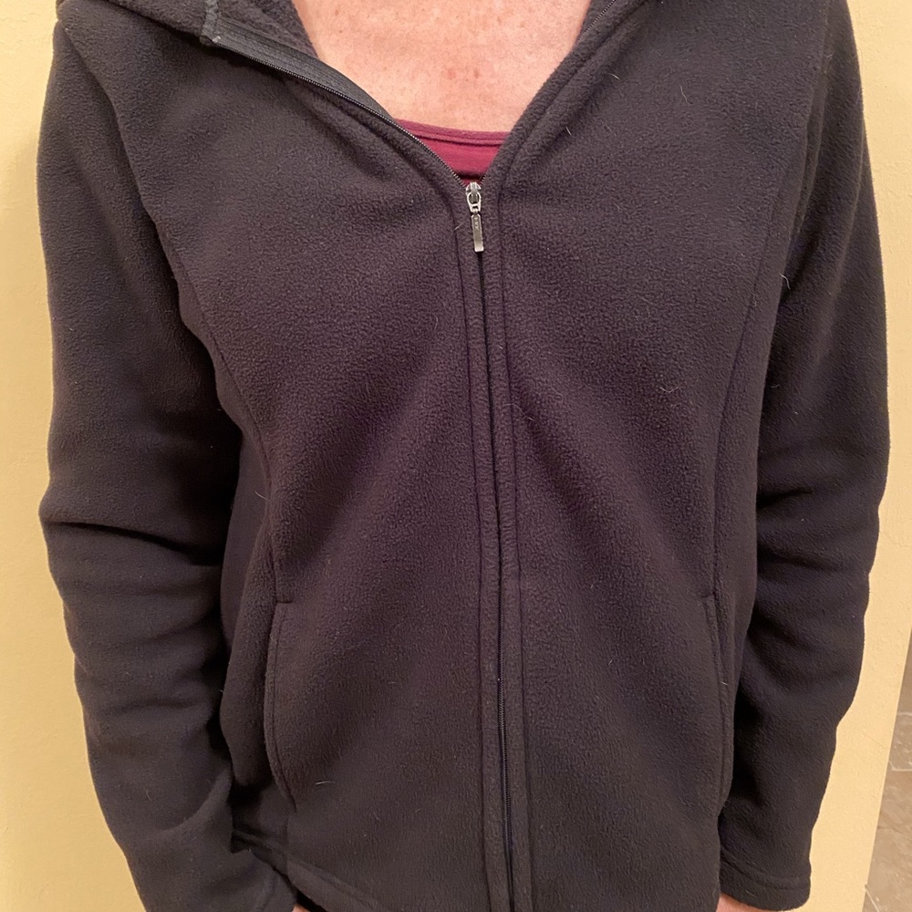 Black soft zipper jacket